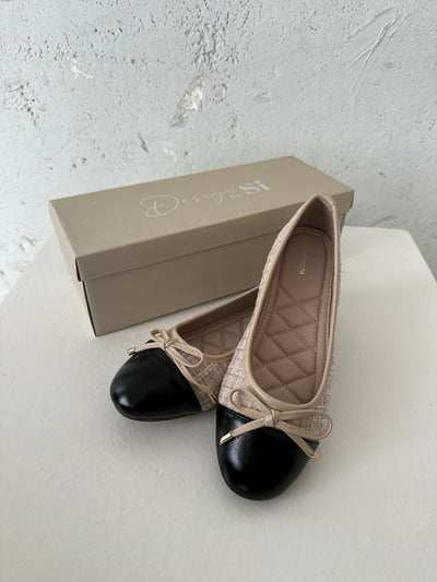 Cetinje ballet flats med bow - Beige