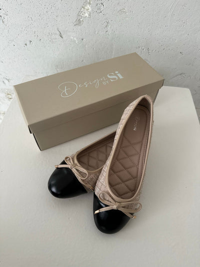 Cetinje ballet flats med bow - Beige