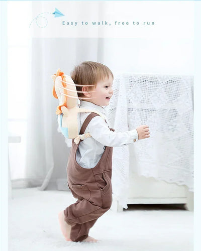 Baby Huvudskydd & Ryggsäck – 2-i-1 Säkerhet med Anti-Förlustband (6M–3År)