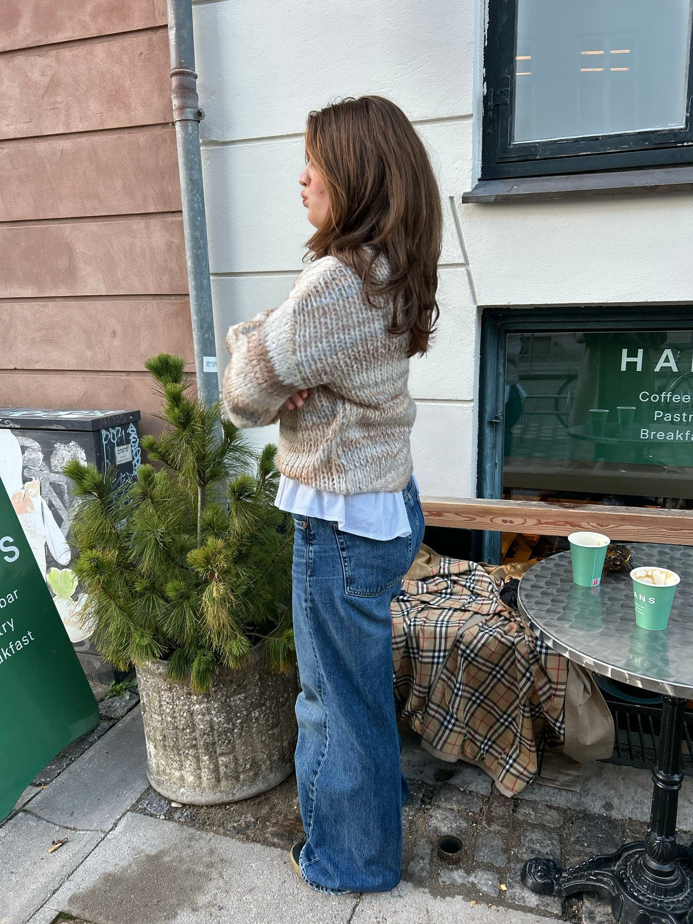 Annabelle striped knit - Beige