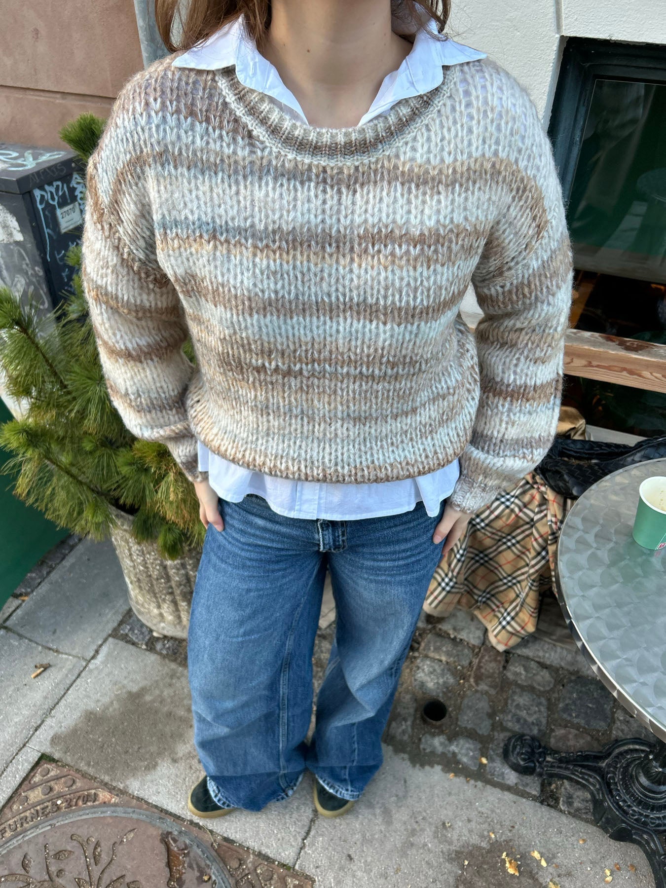 Annabelle striped knit - Beige