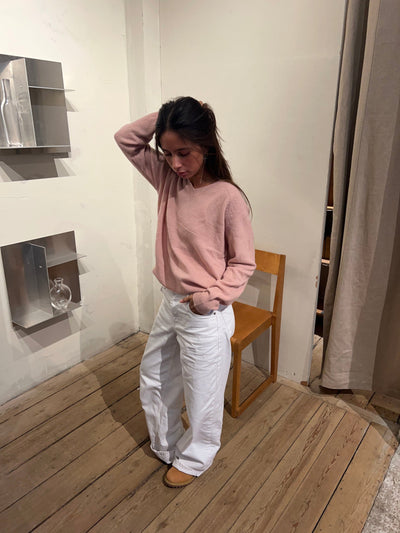 Aiko v-neck tröja - Light Rosa