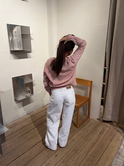 Aiko v-neck tröja - Light Rosa